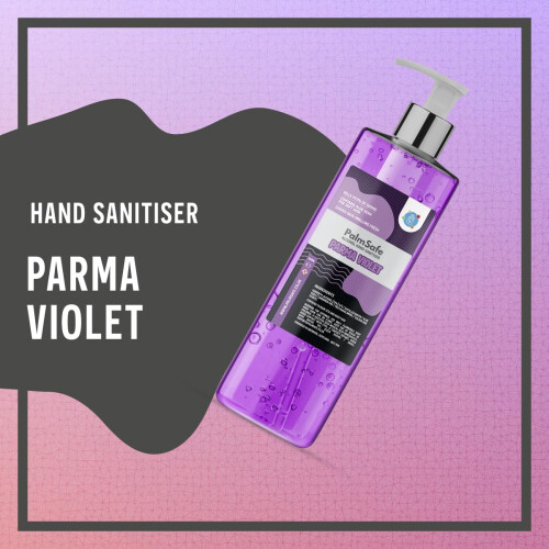 Palm Safe Parma Violet Alcohol Hand Sanitiser 500 ml Pump 1