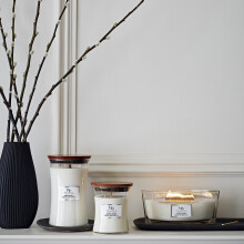 WoodWick Large Hourglass Scented Candle | Island Coconut | with
