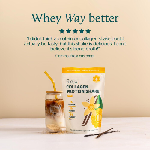 Freja Collagen Protein Shake | Vanilla | Natural Bone Broth Powder | 1