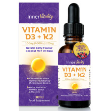 Vitamin D3 K2 Drops 4000iu Fast Absorbing MCT Oil for Immunity &