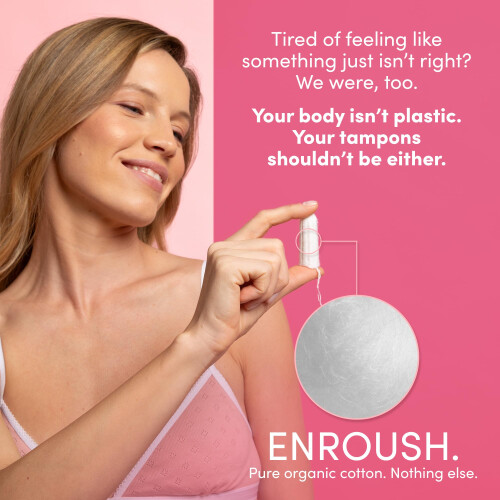 100% Organic Cotton Tampons | Biodegradable & Toxin Free | 1