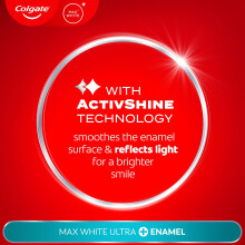 Colgate Max White Ultra+ Enamel Toothpaste 75ml, Whitens Deep Stains