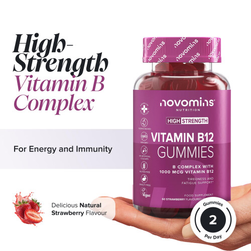 Vitamin B12 Gummies - 1000 mcg High Strength B12 Gummies - Enriched 1