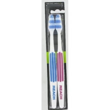 Listerine Duo Reach Interdental Medium Toothbrush - Pack of 2,