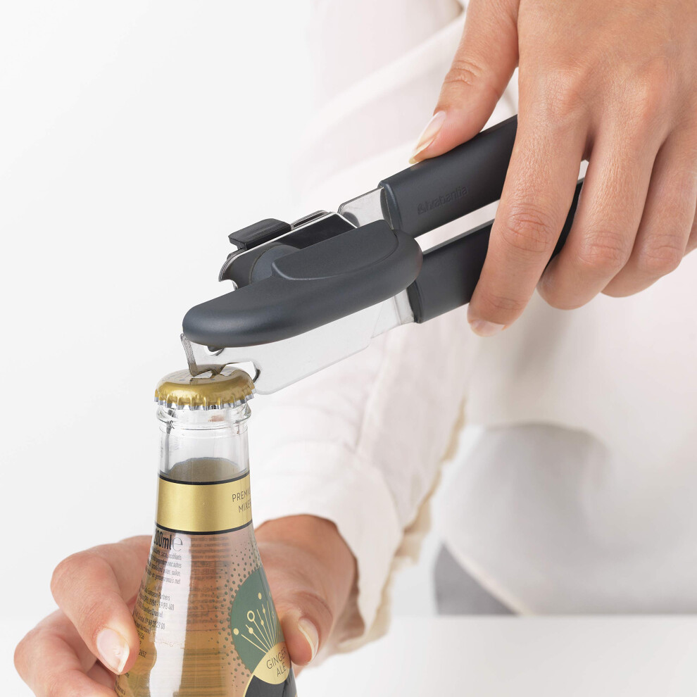 Brabantia 121869 Tasty+ Can Plus Bottle Opener, Dark