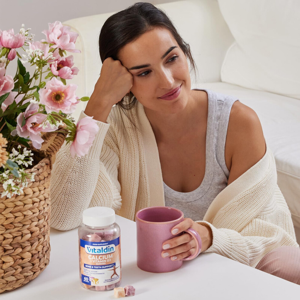 Vitaldin Calcium + Vitamin D3 Gummies Â 500 Mg Calcium & 1.000 Iu