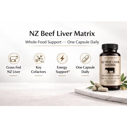 NZ Beef Liver Matrix – Grass Fed Beef Liver Capsules - 1 Capsule Dose 1