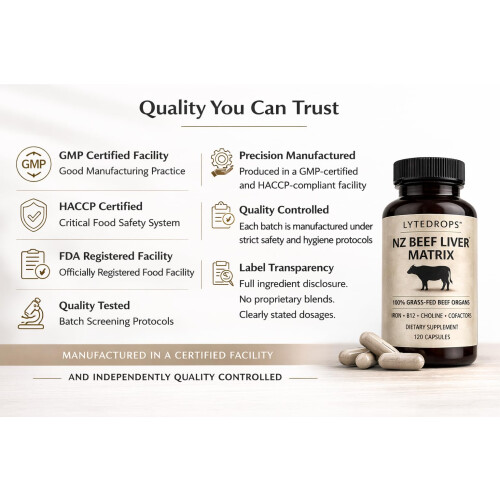 NZ Beef Liver Matrix – Grass Fed Beef Liver Capsules - 1 Capsule Dose 2