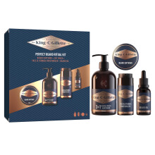 King C. Gillette Men's Beard Grooming Gift Set, 3-in-1 Beard, Face &