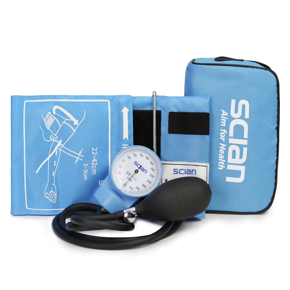 Scian Aneroid Sphygmomanometer - Manual Blood Pressure Cuff With