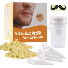 Nose Wax 100g for Men & Women, Nose Hair Removal Wax Kit with 30 Safe