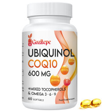 Ubiquinol CoQ10 600mg Softgels with Omega 3, 6, 9 & Vitamin E, 30