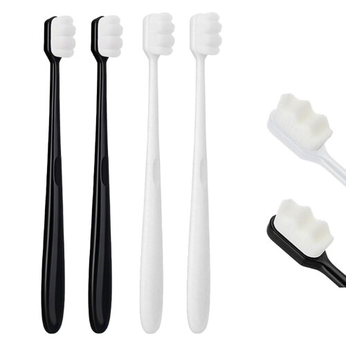 4 PCS Soft Bristle Toothbrush, Extra Ultra Soft Micro Nano Toothbrush