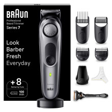 BRAUN Beard Trimmer Series 7 BT7420, Electric Trimmer for Men, Incl.