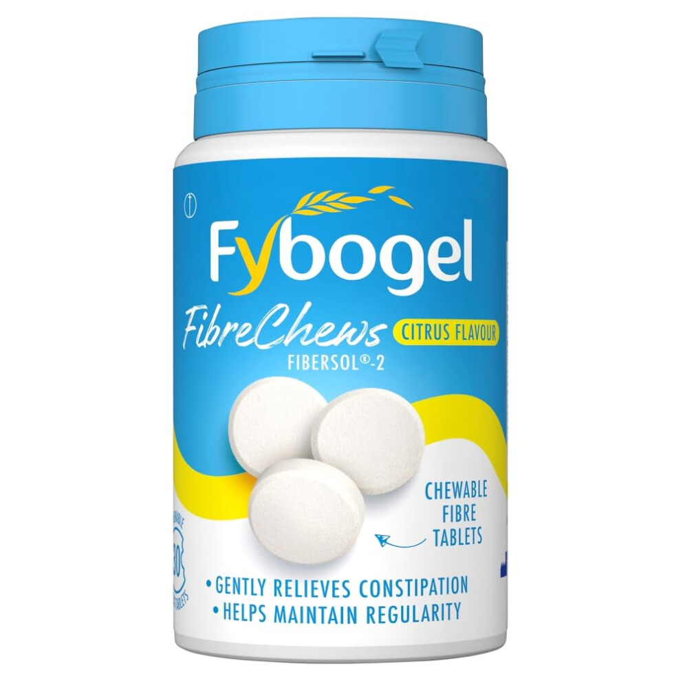 Fybogel Citrus Fibre Chews, 30 Tablets - Constipation Relief,