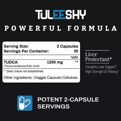 1200 mg TUDCA Supplement | 240 Capsules | Tauroursodeoxycholic Acid - 1