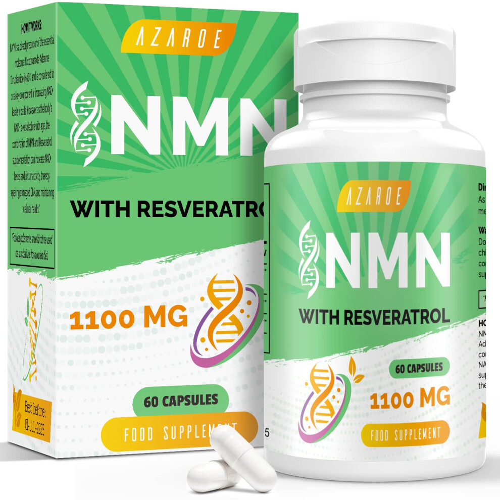 Azaroe Nad+ Trans-Resveratrol 1100Mg Â Advanced Formula For Enhanced