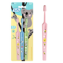 TePe Mini Toothbrush, Extra Soft, Assorted Colours, 3pcs, Kids