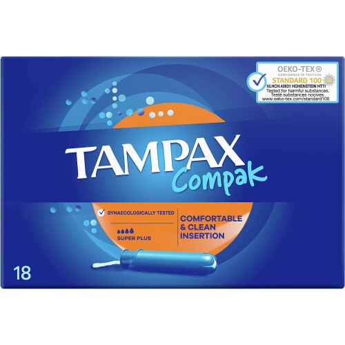 Tampons Multipack Tampax Compak Super Plus | with Applicator | 18 x 4 2