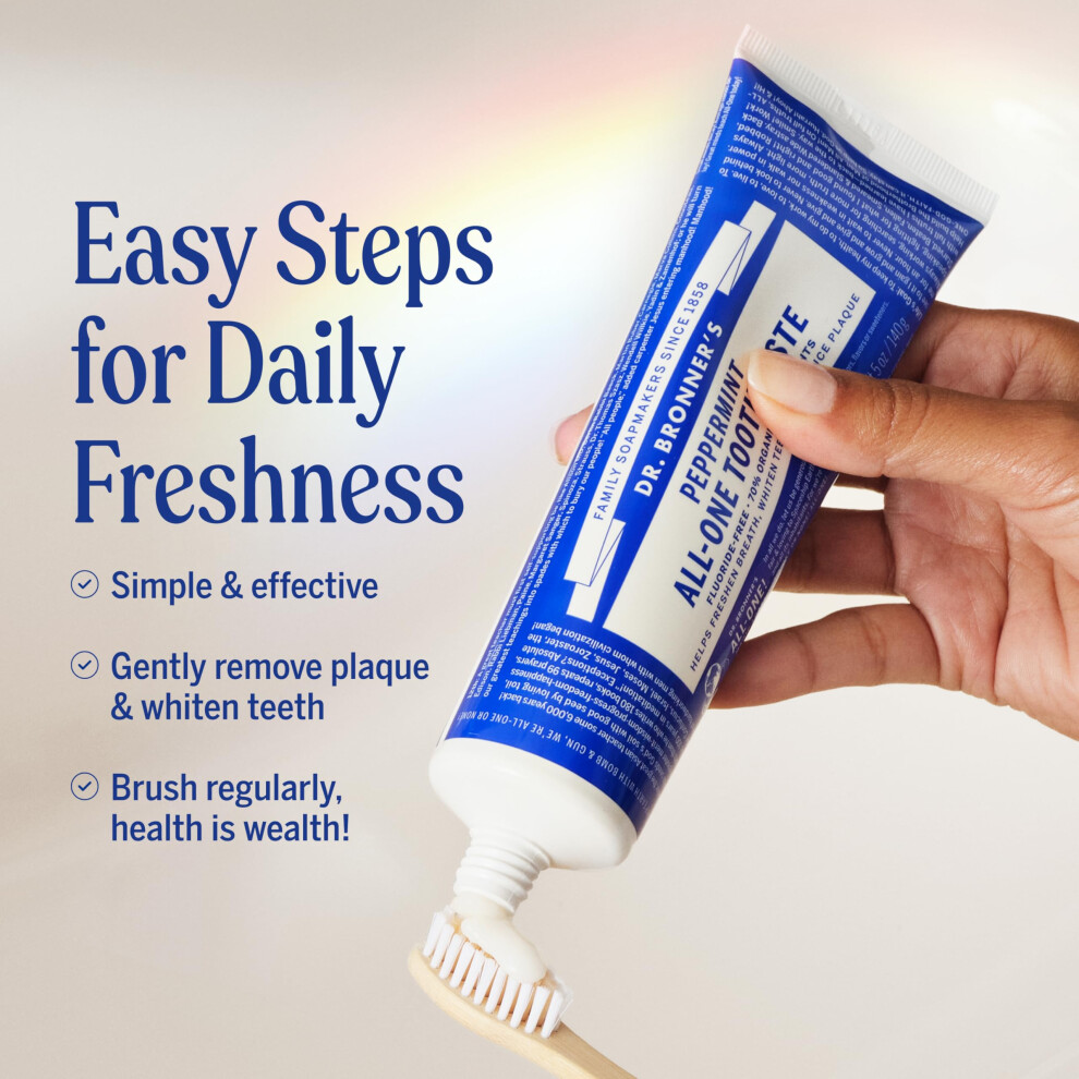 Dr. Bronner's Dr Bronner's All One Peppermint Toothpaste, Made With Organic,