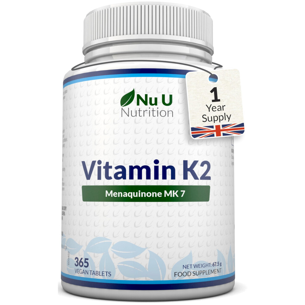 Photos - Vitamins & Minerals Vitamin K2 MK7 200mcg - 365 Vegan Tablets not Capsules - 1 a Day - 1