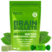 160mg L-Theanine + 80mg Caffeine Chews – Mint Matcha Flavour,