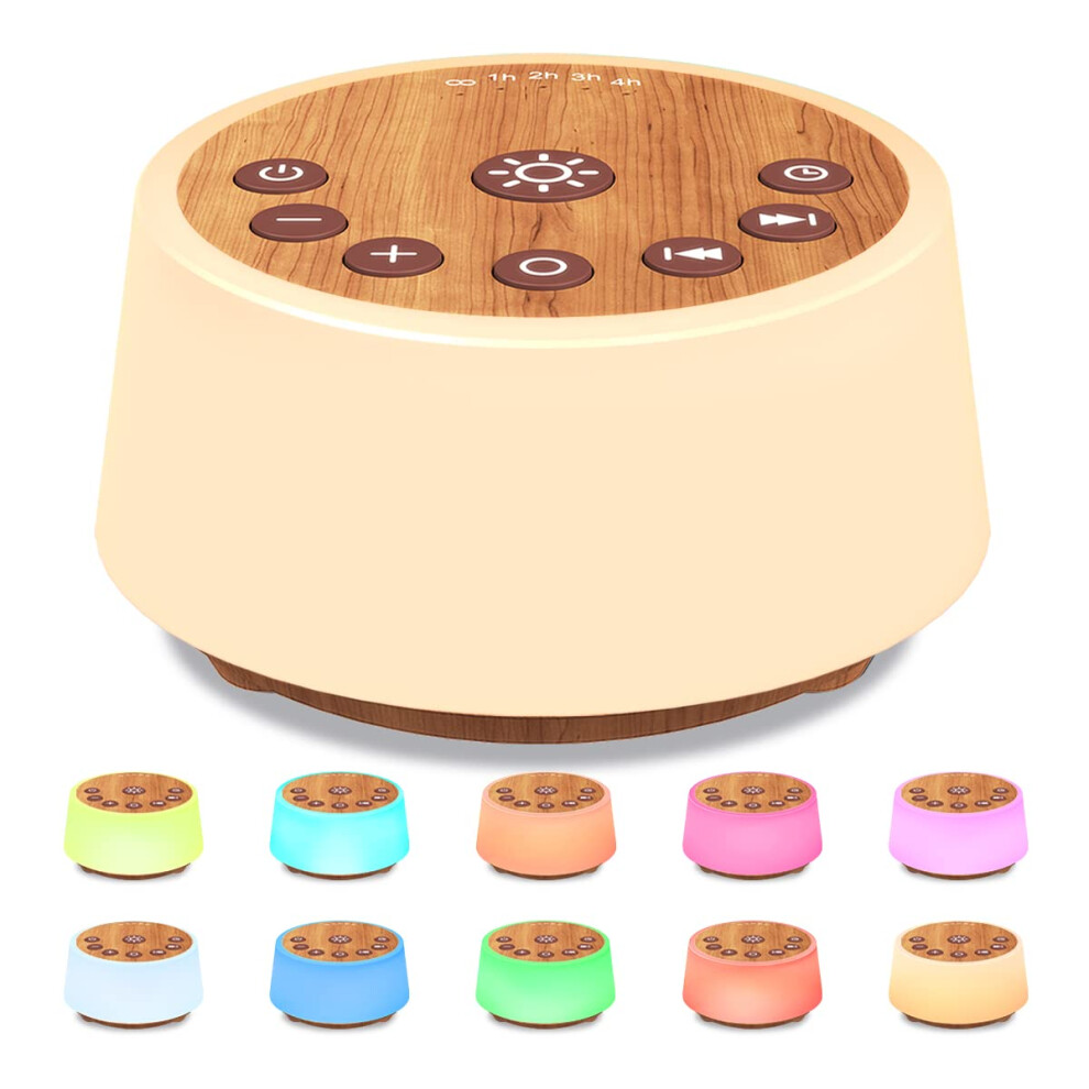 Color Noise Sound Machines With 10 Colors Night Light 25 Soothing