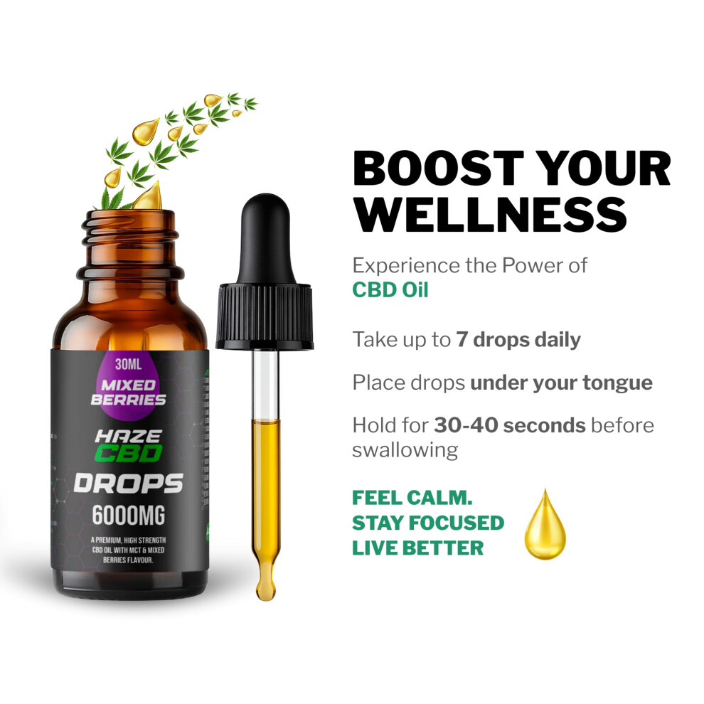 Haze Cbd 6000Mg Cbd Oil Â 30Ml High Strength Cbd Oil - Premium Cbd