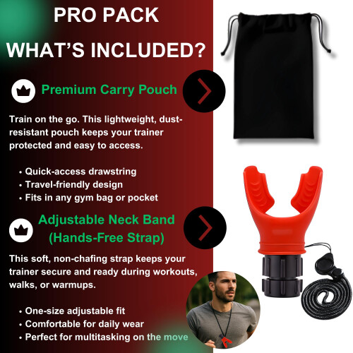 Lung Trainer Pro, Resistance Breathing Exerciser, Adjustable 2