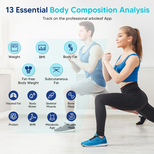 arboleaf Weighing Scale for Body Weight, Digital Bathroom Scale with 1