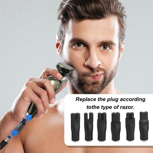 7Pcs Universal Shaver Charger Kit – USB Power Cable with 6 Adapter 1