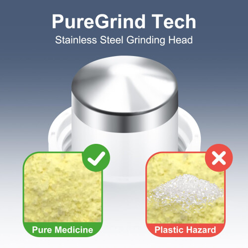 Fullicon 3 in 1 Pill Crusher for Tablets with Stainless Steel