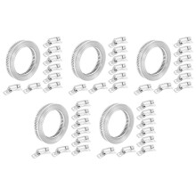 5X 304 Rostfreier Stahl Schnecken Schelle Schlauch Schelle mit Befestigungselementen Einstellbare DIY Rohr Schlauch Schelle Kanal Schelle 11,5 Fuß