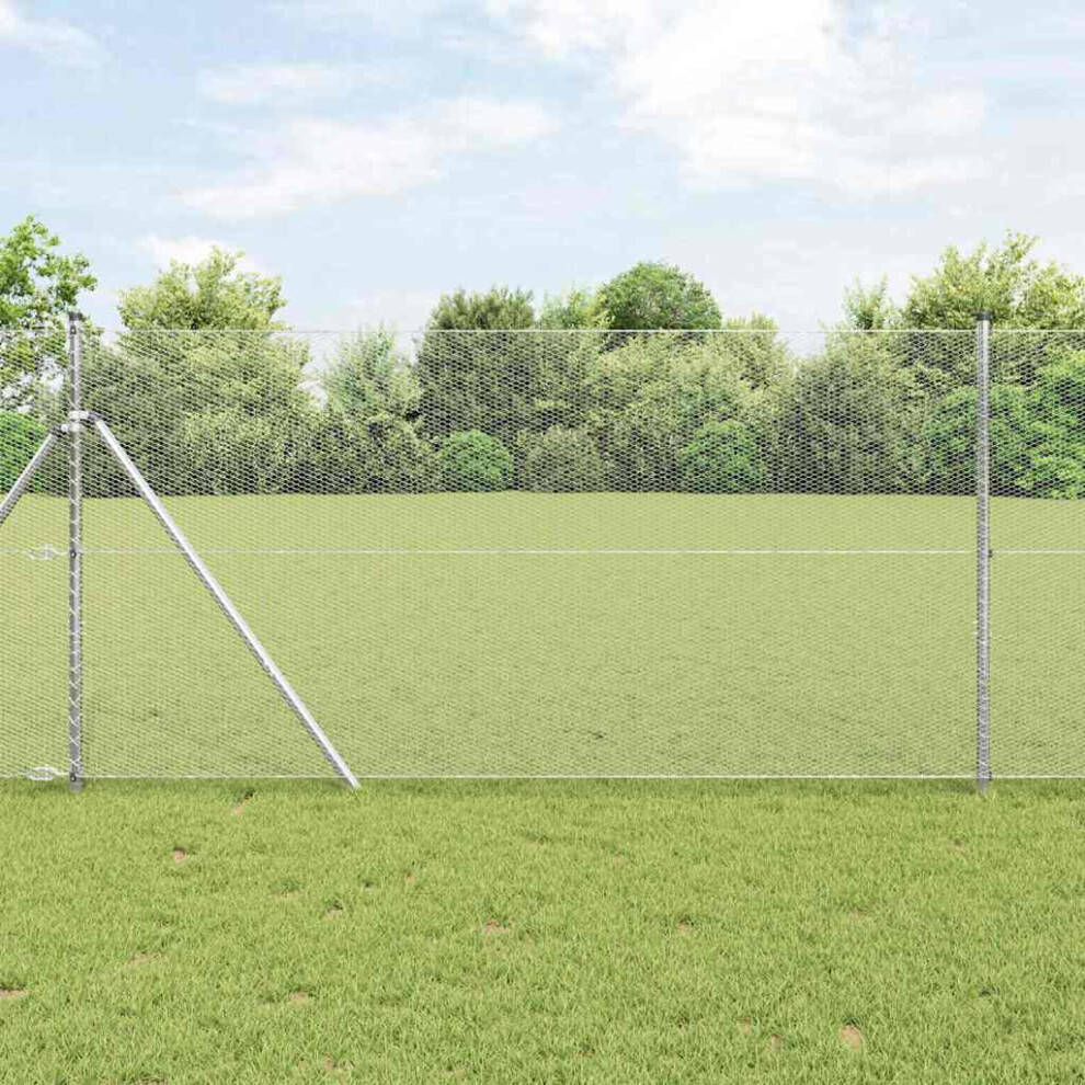 Vidaxl Ground Fix Welded Wire Fence 25 X 1.4 M (W X H)