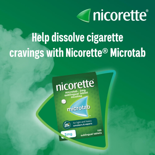 Nicorette Nicorette Microtab 2mg Sublingual Tablet (100 Pieces), Smoking 2