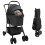 VidaXL vidaXL Folding Pet Stroller Adjustable Black 81 x 47 x 99 cm Polyester 1