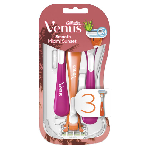 Gillette Venus Miami Sunset Smooth Sensitive Disposable Women's Razor