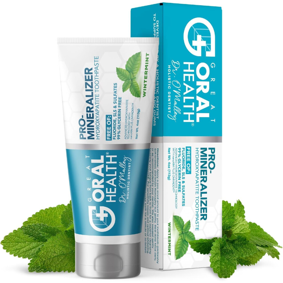Great Oral Health Nano Hydroxyapatite Toothpaste Fluoride Free: Pro Remineralizing