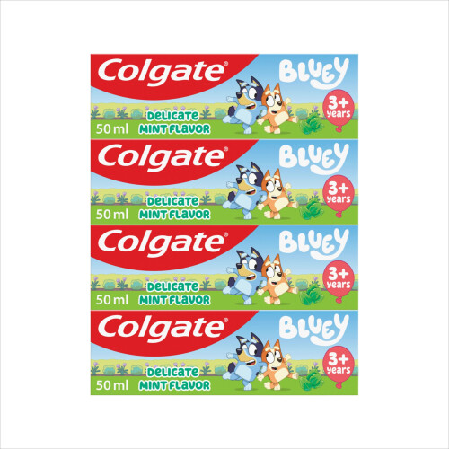 Colgate Colgate Kids Bluey Mint-Flavoured Fluoride Toothpaste 3+ Years 50ml x
