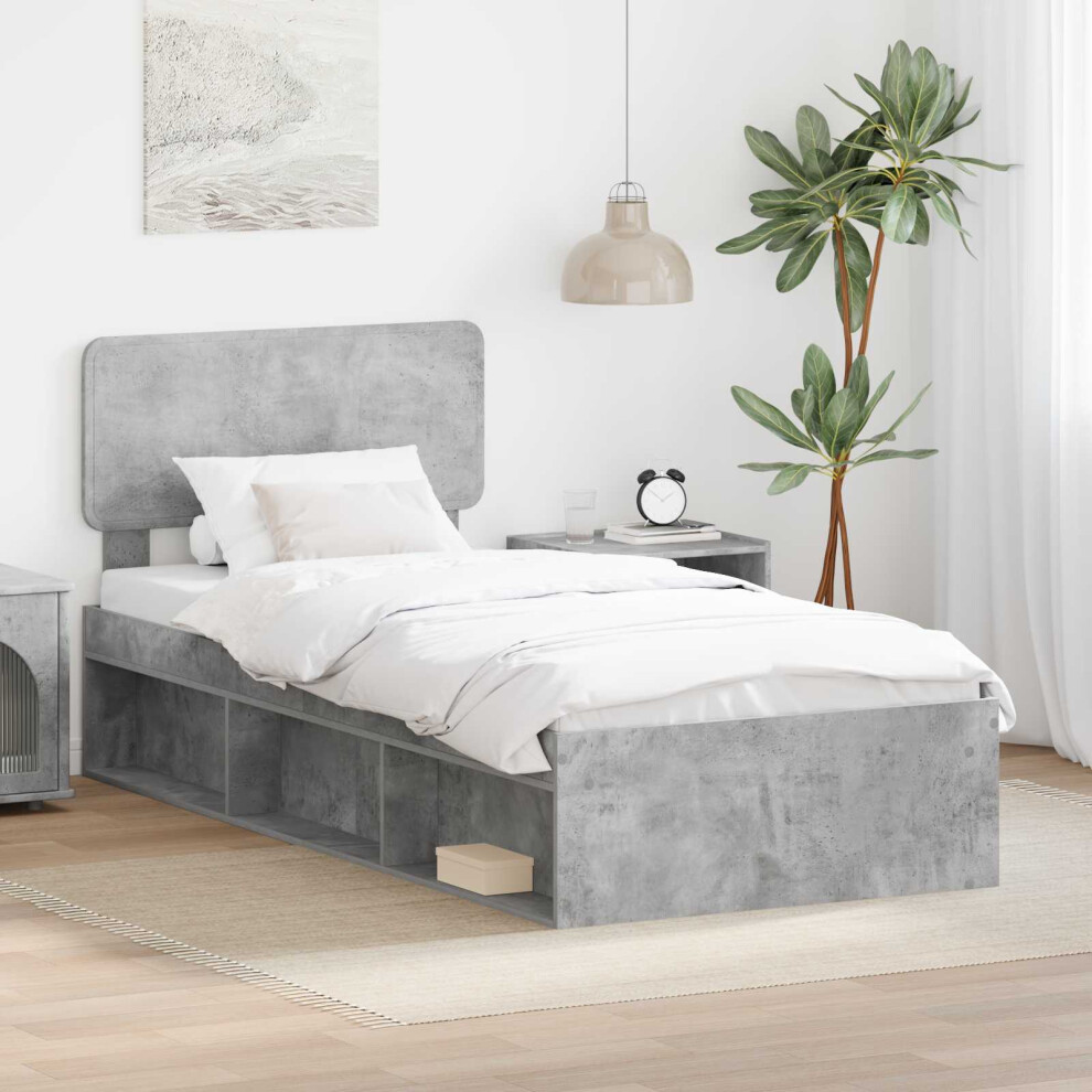 Vidaxl Bed Frame With Headboard Concerte 90 X 200 Cm Solid Pine Wood