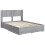 VidaXL vidaXL Bed Frame with Storage and Headboard Grey Sonoma 5
