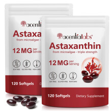 Astaxanthin 12mg Supplements, 120 Softgels Premium Astaxanthin