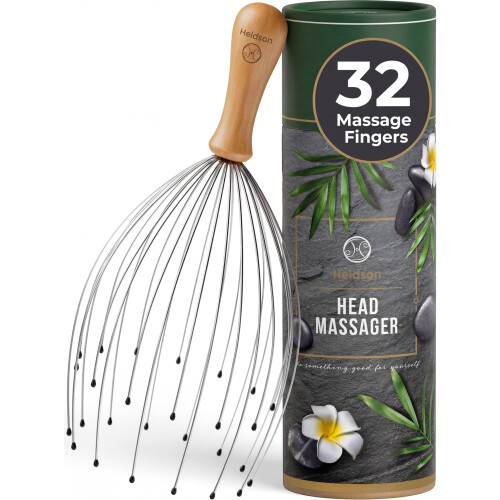 HELDSON Premium Head Massage Spider 32 Fingers - FSC100% - Head