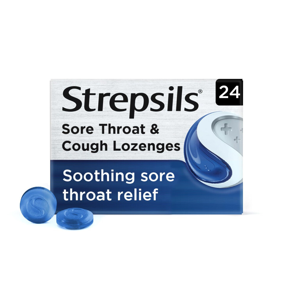 Strepsils Sore Throat And Cough, Throat Lozenges, 24 Total, Soothes