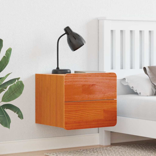 VidaXL vidaXL Bedside Table Wax Brown 39 x 34 x 33 cm Solid pinewood