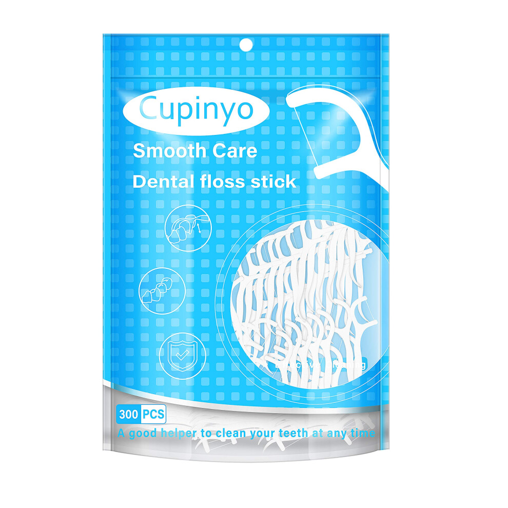 Cupinyo Dental Floss Sticks -300Pcs Floss Picks, Floss Sticks Dental,