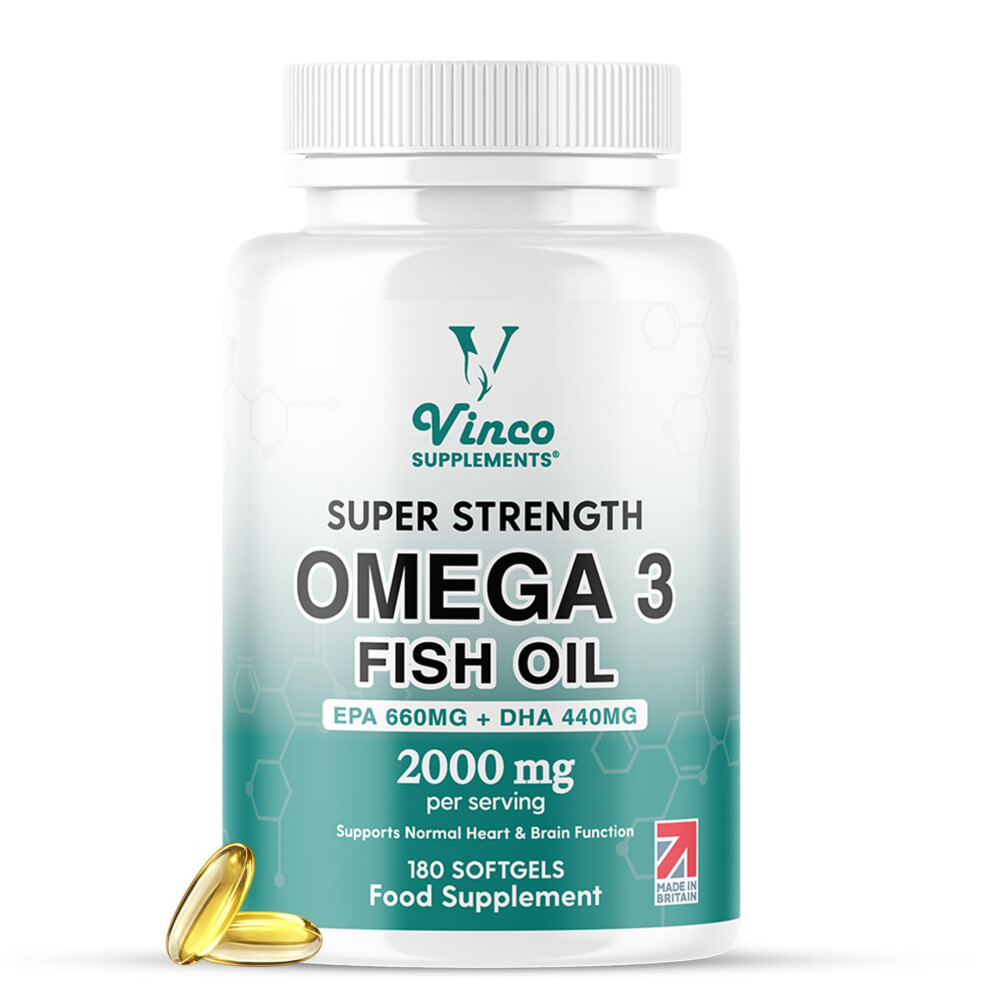 Vinco Supplements Vinco High Strength Omega 3 Fish Oil 2000Mg | Epa 660Mg & Dha 440Mg