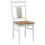 VidaXL vidaXL Dining Chair 2 pcs White and Natural Solid Rubber Wood 5