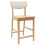VidaXL vidaXL Dining Chairs 2 pcs Natural 48 x 49 x 95 cm Solid Rubber Wood 5