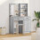 VidaXL vidaXL Dressing Table Set with Shelf 2 pcs Grey Sonoma Engineered Wood 1